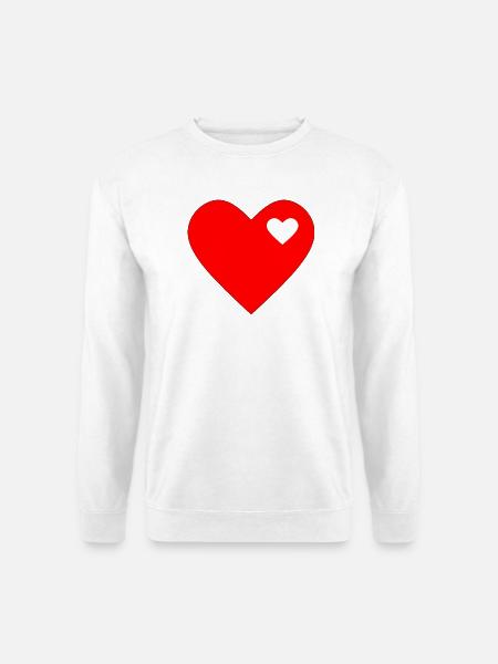 Rotes Herz rot Geschenk - Unisex Pullover - Weiß