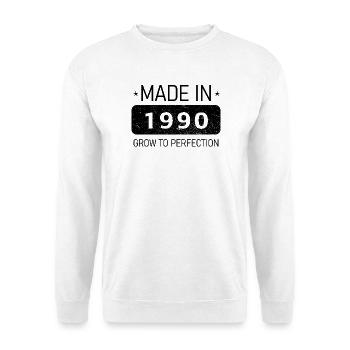 Fabriqué en 1990 – Style Vintage - Sweat-shirt Unisexe - blanc - Devant