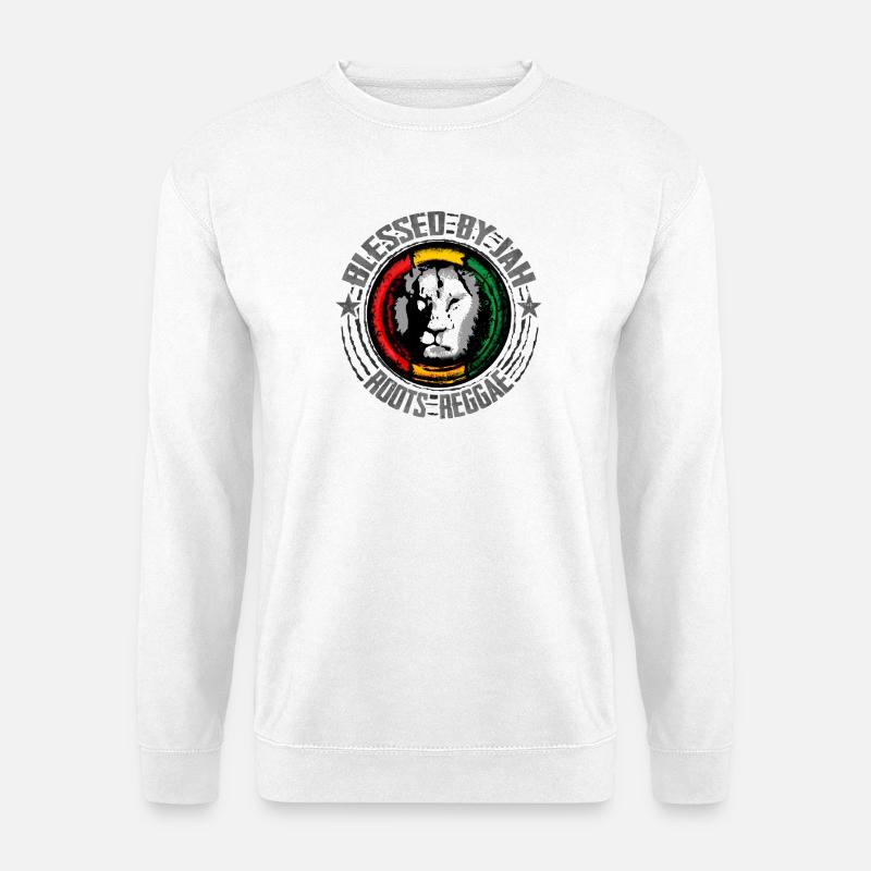Reggae Löwen Motiv - Unisex Pullover - Weiß