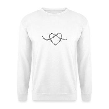 Maritime Seil Herz Geschenk - Unisex Pullover - Weiß - Vorne
