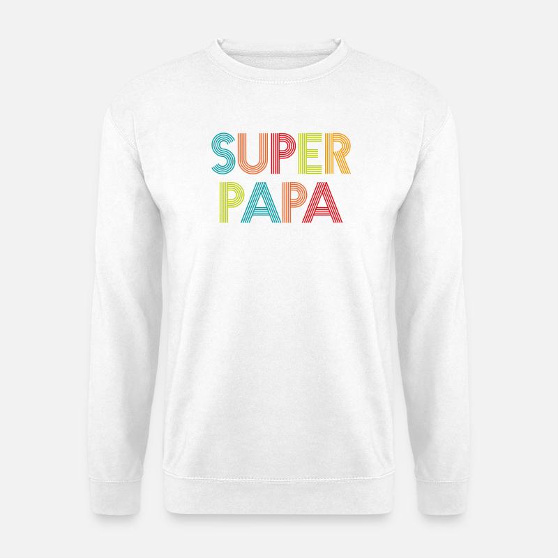 Super Groovy Papa - Unisex Pullover - Weiß