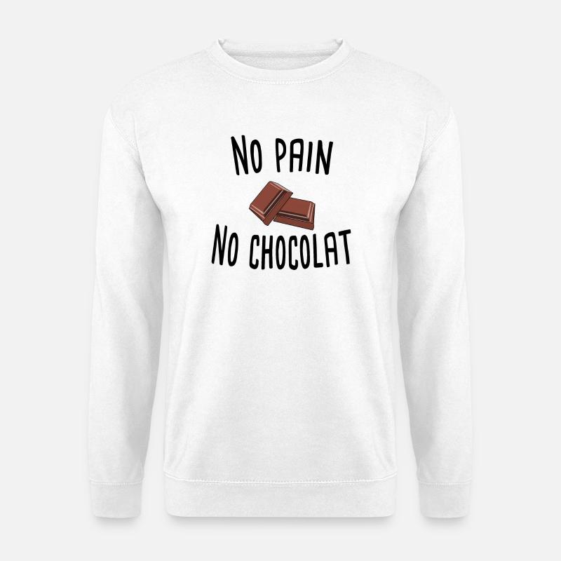 Minimalistische Schokoladenquadrate - Unisex Pullover - Weiß