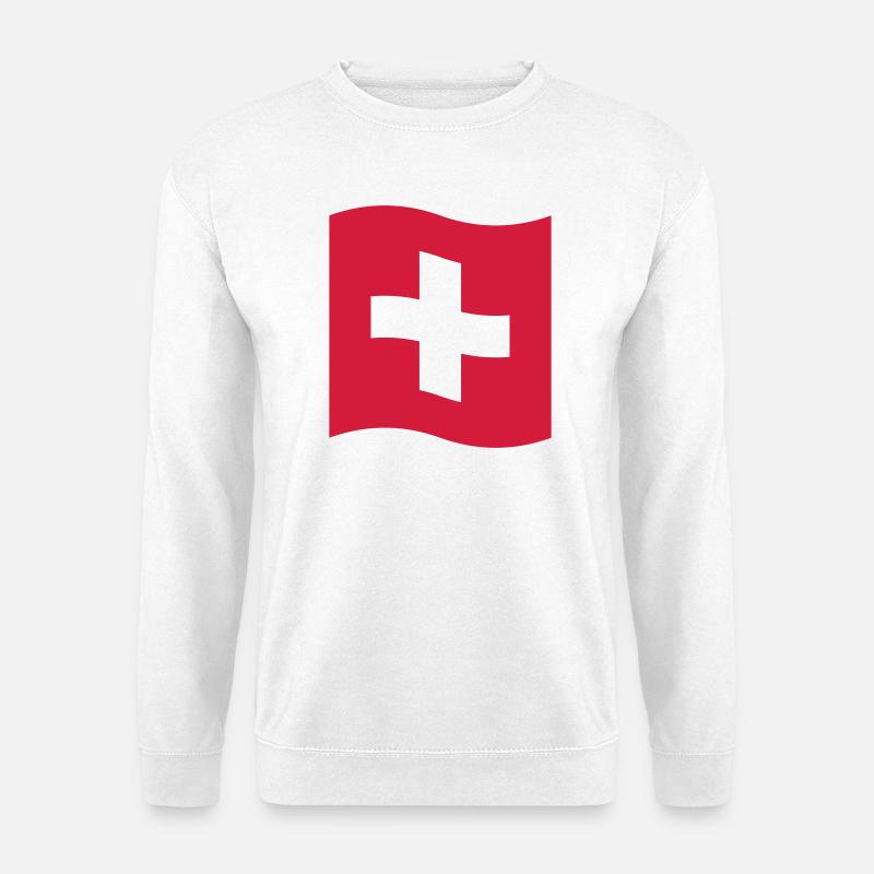 Fahne Schweiz - Unisex Pullover - Weiß