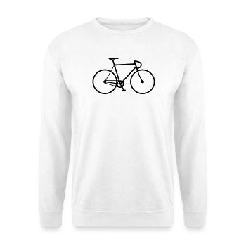 Rennrad Symbol Fahrrad Fixie Single Speed Fahrrad - Unisex Pullover - Weiß - Vorne
