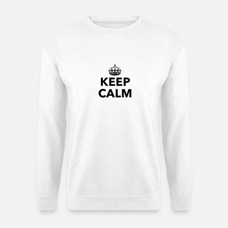Bleib ruhig anpassbar - Unisex Pullover - Weiß