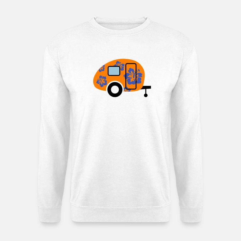 Hibiscus Caravan Caravan Camping Camper - Unisex Sweatshirt - white