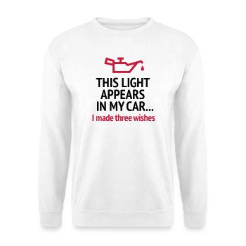 Funny blonde joke driver's license car driving oil - Unisex Sweatshirt - white - Front