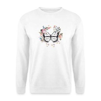 Schmetterling - Unisex Pullover - Weiß - Vorne