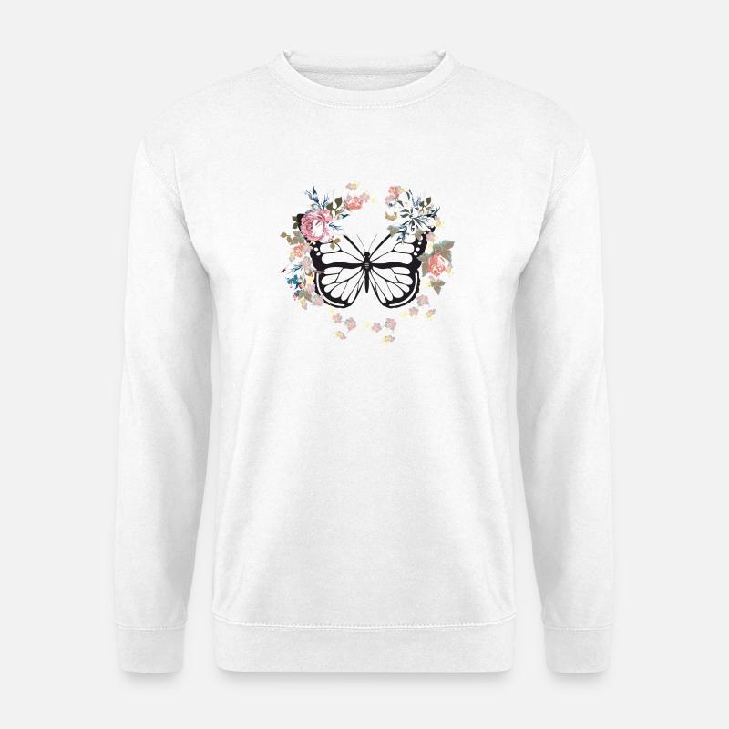 Schmetterling - Unisex Pullover - Weiß