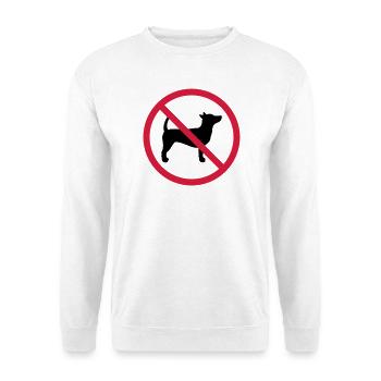 No dog prohibited sign outline shadow clipart - Unisex Sweatshirt - white - Front