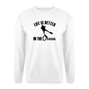 Plongée plongée - Sweat-shirt Unisexe - blanc - Devant