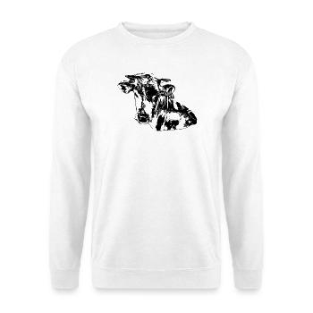 Cow black - Unisex Sweatshirt - white - Front