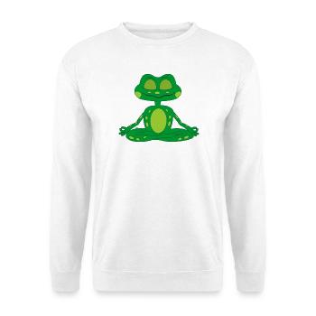 Zen-Meditationsfrosch - Unisex Pullover - Weiß - Vorne