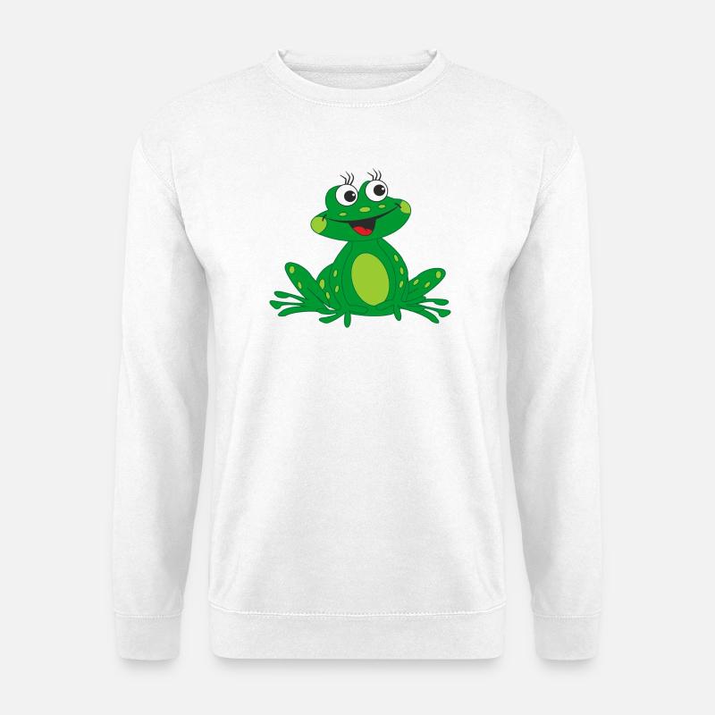 fröhlicher Frosch - Unisex Pullover - Weiß