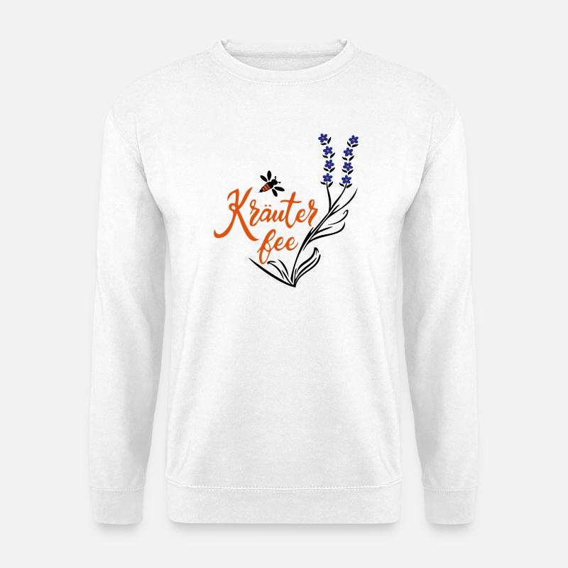Kräuter Fee, Biene, Umwelt - Unisex Pullover - Weiß
