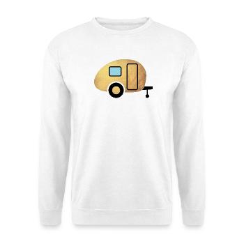 Caravane caravane Glamping Camping Gold Vacances Fan - Sweat-shirt Unisexe - blanc - Devant
