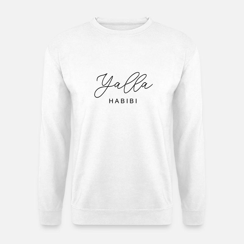 Yalla Habibi Arabisch Muslim Schatz Islam Geschenk - Unisex Pullover - Weiß