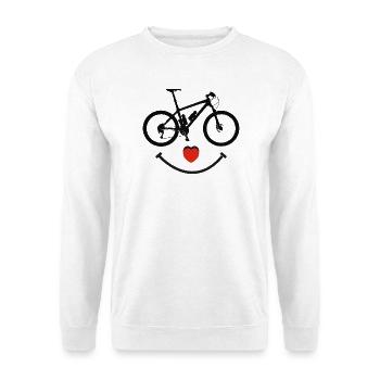 VTT VTT Les vététistes montent des vélos de montagne - Sweat-shirt Unisexe - blanc - Devant