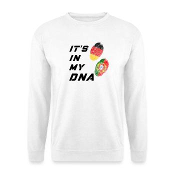 Es ist in meiner DNA Deutschland und Portugal - Unisex Pullover - Weiß - Vorne