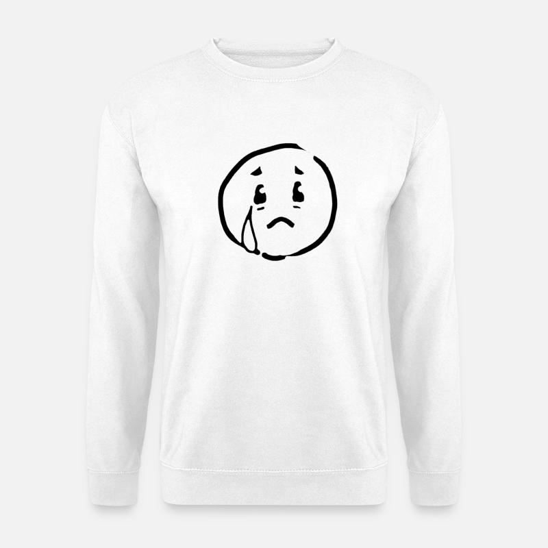 Abstraktes Farbenspiel auf dunklem Hintergrund - Unisex Pullover - Weiß