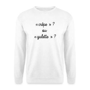 Bretagne - Crêpe ou galette ? - Sweat-shirt Unisexe - blanc - Devant
