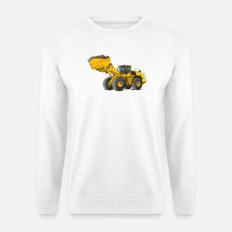 Radlader, Baumaschine - Unisex Pullover - Weiß