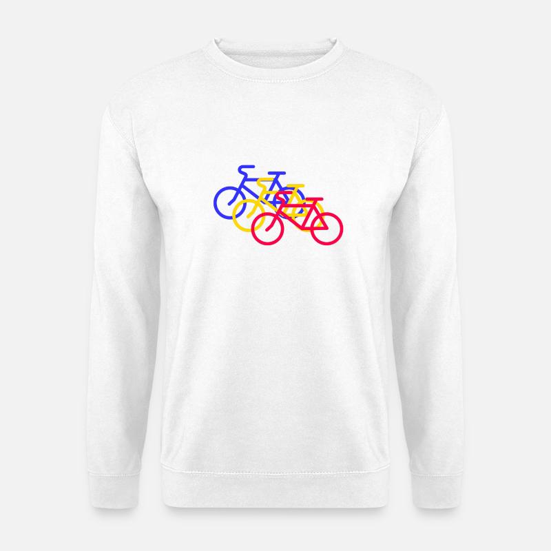 Bunte Fahrräder - Unisex Pullover - Weiß