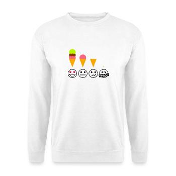 Glace Émotions Glace Drôle Drôle Été Joie - Sweat-shirt Unisexe - blanc - Devant