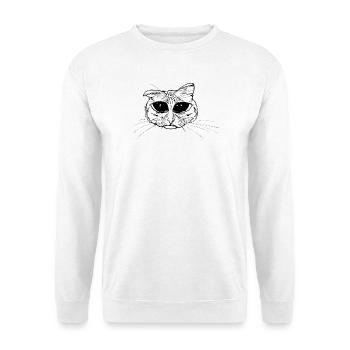 Chat chaton triste mignon yeux écarquillés - Sweat-shirt Unisexe - blanc - Devant