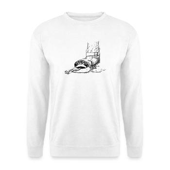 Au revoir ! La grenouille est écrasée par des bottes - Sweat-shirt Unisexe - blanc - Devant