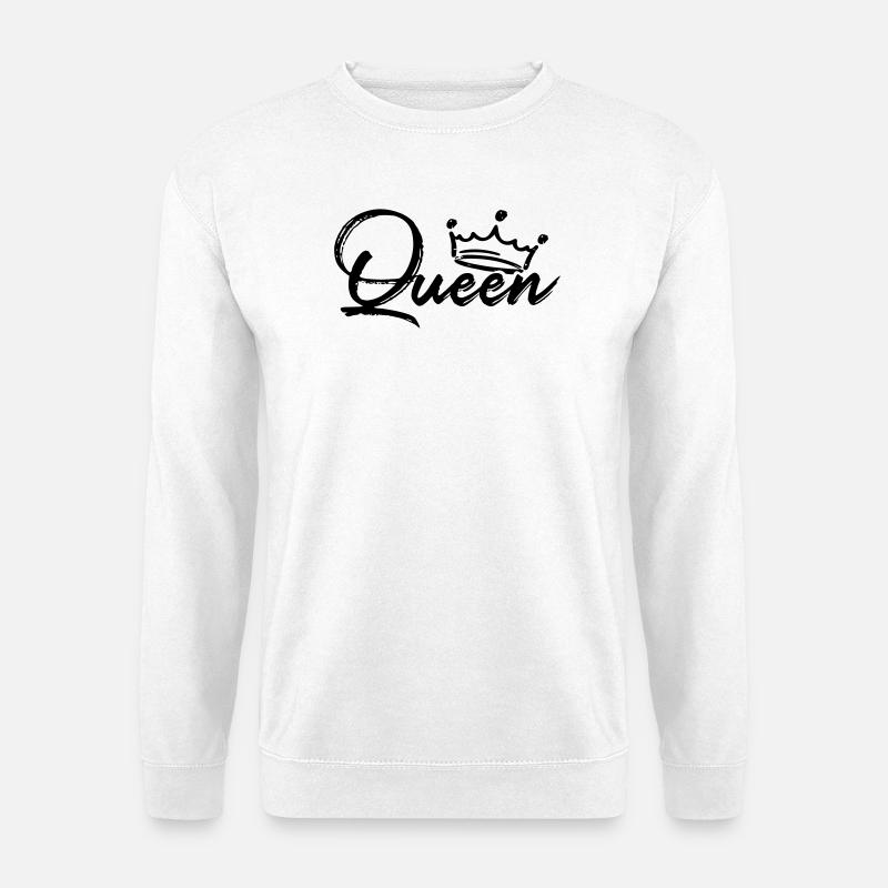Queen (Partnermotiv) - Unisex Pullover - Weiß