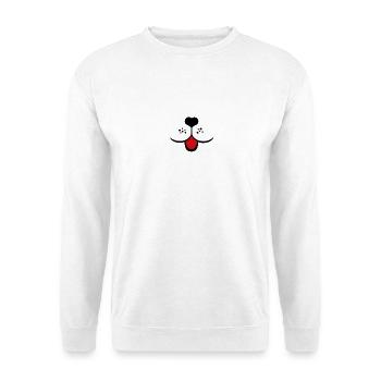 Dog Face Dogs Snout Tongue Heart Dog Nose - Unisex Sweatshirt - white - Front