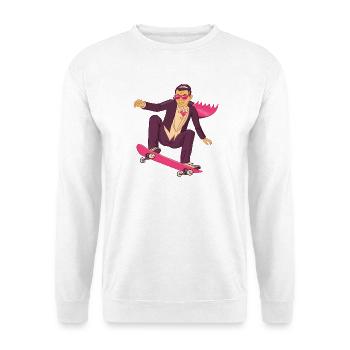 Skater Skating - Unisex Pullover - Weiß - Vorne