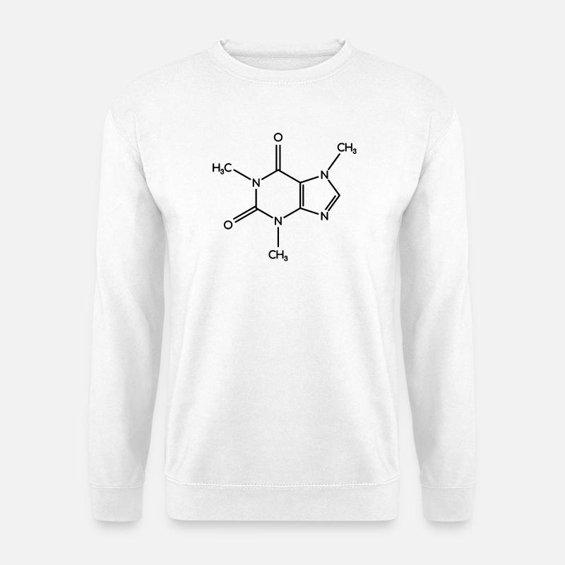 Koffein-Molekül - Strukturformel - Unisex Pullover - Weiß