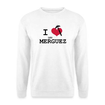 I Love les Merguez - Sweat-shirt Unisexe - blanc - Devant