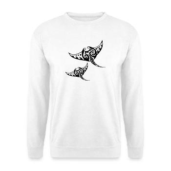 Zwei Rochen - Unisex Pullover - Weiß - Vorne