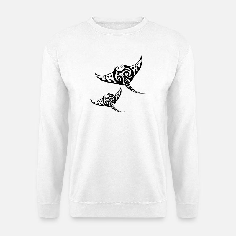 Zwei Rochen - Unisex Pullover - Weiß