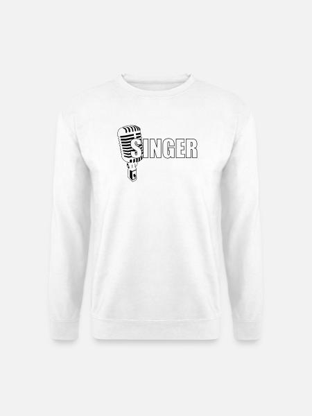 Singer - Music - Unisex Sweatshirt - white
