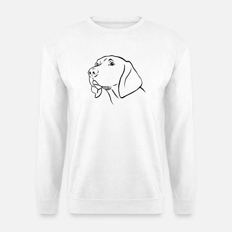 Weimaraner Portrait - Unisex Pullover - Weiß