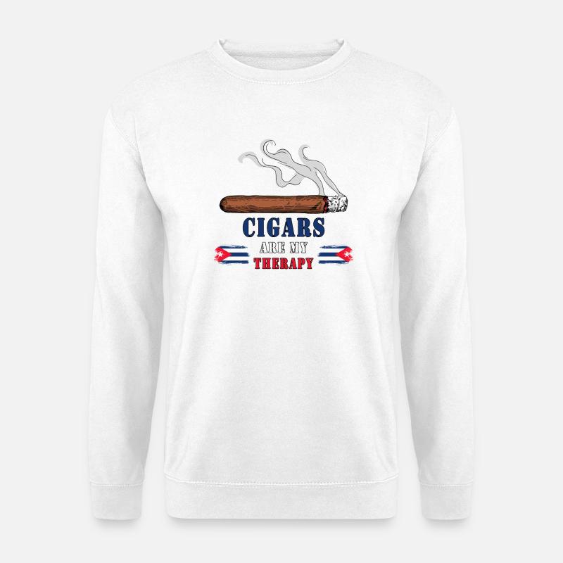 Cigars Cuba Design / Gift Idea - Unisex Sweatshirt - white
