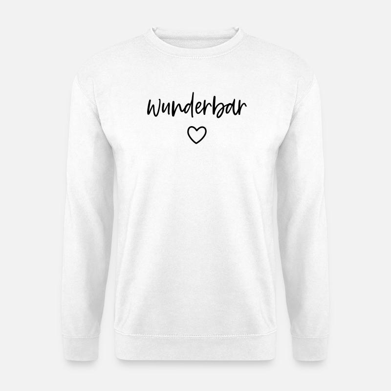 wunderbar Herz - Unisex Pullover - Weiß
