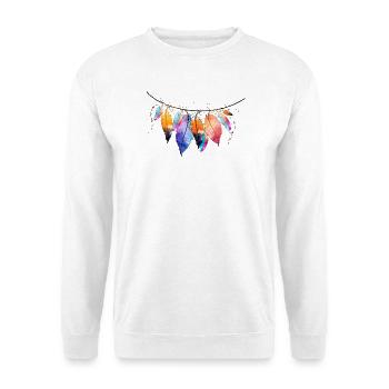 Farbenfroher Traumfänger-Design - Unisex Pullover - Weiß - Vorne
