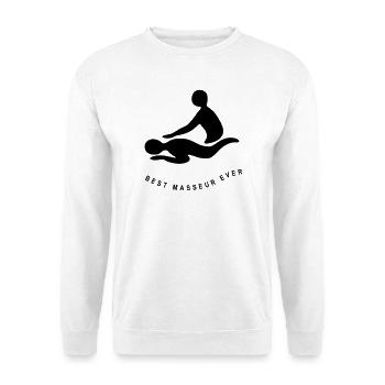 BEST MASSEUR EVER - Unisex Pullover - Weiß - Vorne