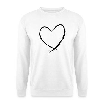 Herz Liebe Symbol Geschenk Geburtstag Freundschaft - Unisex Pullover - Weiß - Vorne