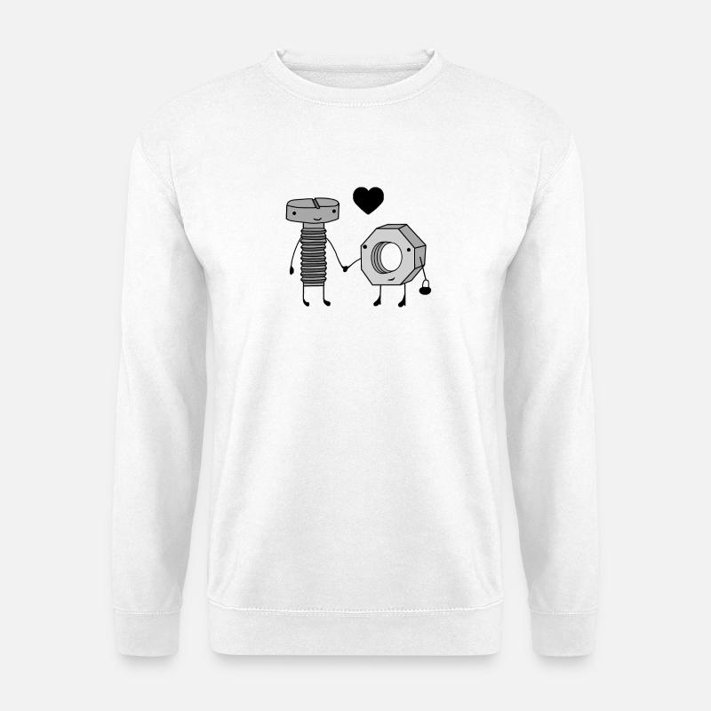 Technical Screws Illustration - Unisex Sweatshirt - white