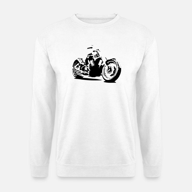 Motorcycle Chopper - Unisex Pullover - Weiß