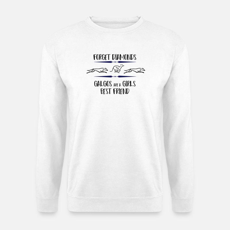 Galgos en cours d'exécution - Sweat-shirt Unisexe - blanc