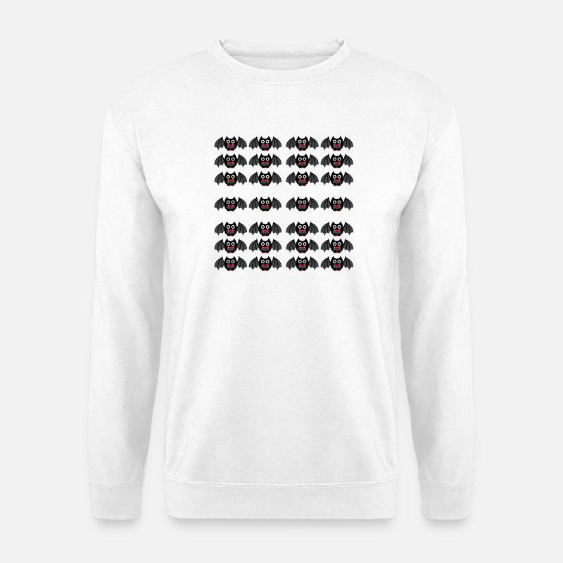Fledermaus Reihen Fledermäuse Halloween Nacht - Unisex Pullover - Weiß