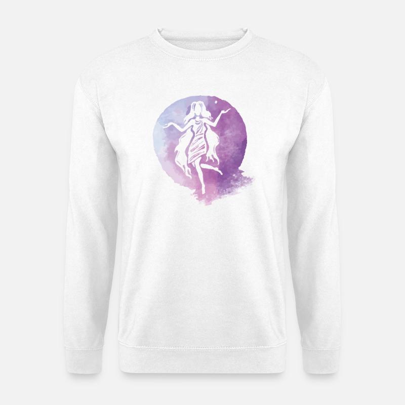 Silhouette de danseuse aquarelle violette - Sweat-shirt Unisexe - blanc