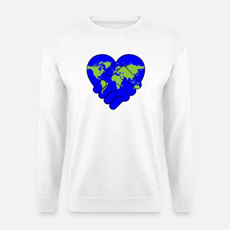 Kooperation Liebe und Frieden in der Welt - Unisex Pullover - Weiß